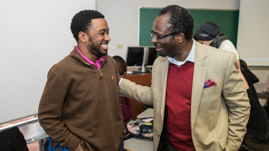 Terence Durrant II ’19 and Dr. Jacob Udo-Udo Jacob 