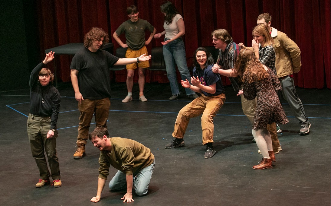The Ad-Libs, an improv comedy group, perform at the 35th annual ComFest in Janet Kinghorn Bernhard Theater at ¼ϲʿ.